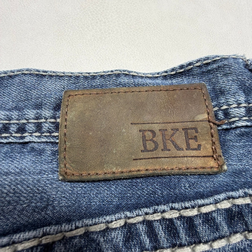 BKE Jake Mens Straight Leg Jeans Blue Medium Wash Stretch Denim 38S 38x28 - Picture 13 of 13